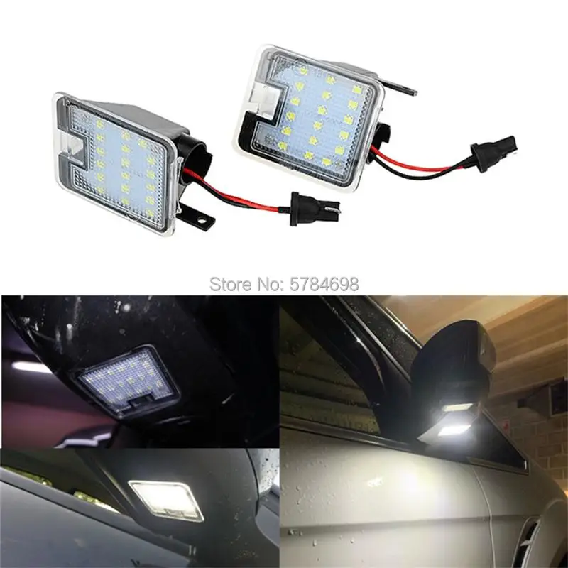 

2Pcs Car LED Under Side Mirror Light Puddle Lamp for Ford Focus 3 III Mondeo 4 IV Escape Kuga 2 II Grand C-Max