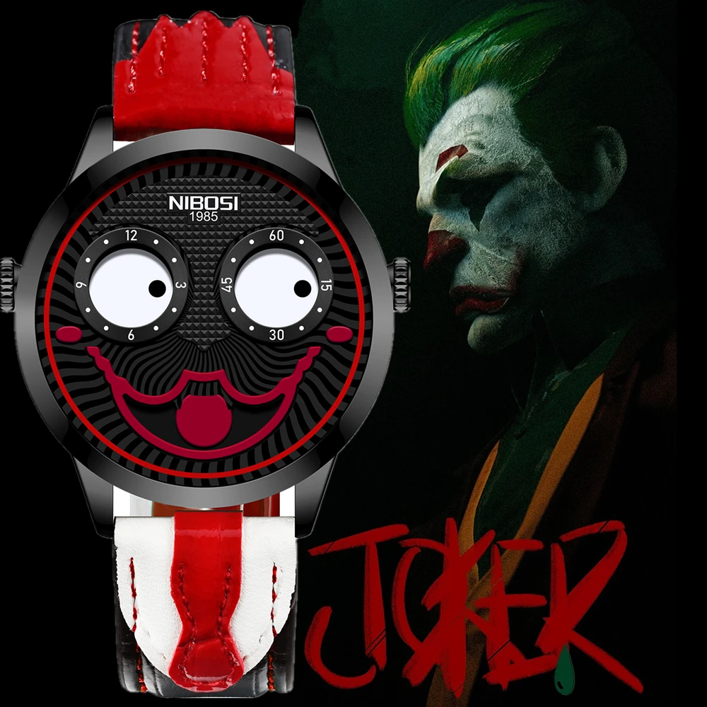 

NIBOSI Joker Watch Men Top Brand Luxury Fashion Personality Alloy Quartz Watches Mens Limited Edition Design Watch New Arrival