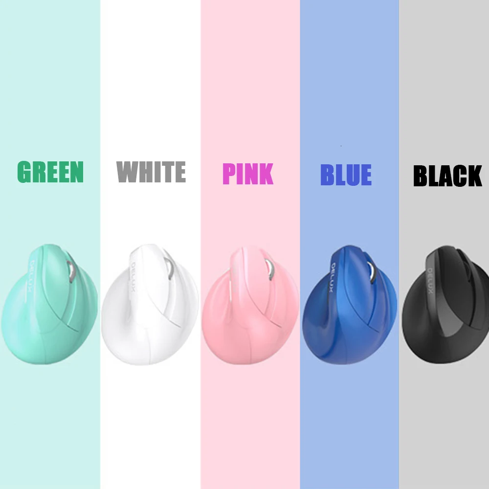 Delux M618 беспроводная Bluetooth 4,0 Вертикальная перезаряжаемая RGB игровая мышь с ковриком для мыши Бесплатные эргономичные Мыши для ПК ноутбука