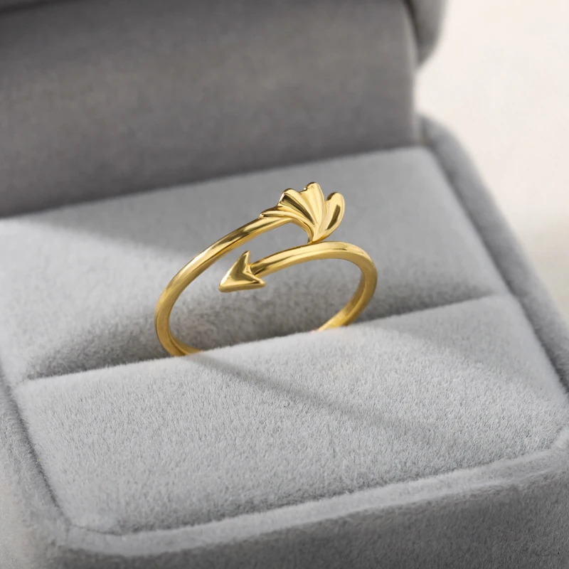 

RXSMll Retro Wing Rings For Women Gold Silver Black Color Stainless Steel Male Ring Party Wedding Engagement Jewelry Accessories