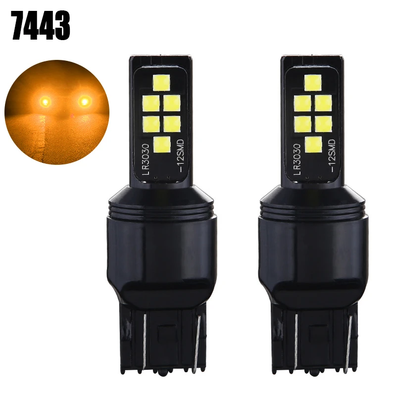 7443 T20 W21W 2 шт. 1156 P21W BA15S 1157 P21/5 Вт BAY15D T20 7440 W21/5 Вт 7443 BAU15S чип авто тормоз светильник лампа светодиодный автомобильный резервный светильник - Испускаемый цвет: 7443 T20 W21W