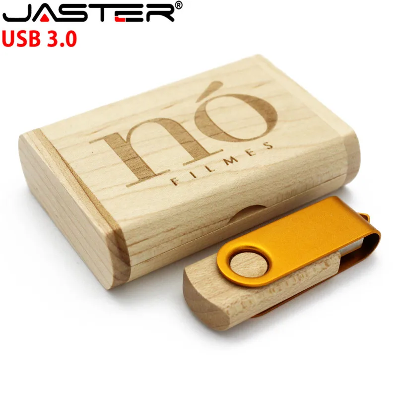 Usb-флеш-накопитель JASTER деревянный в деревянной коробке с металлической частью |