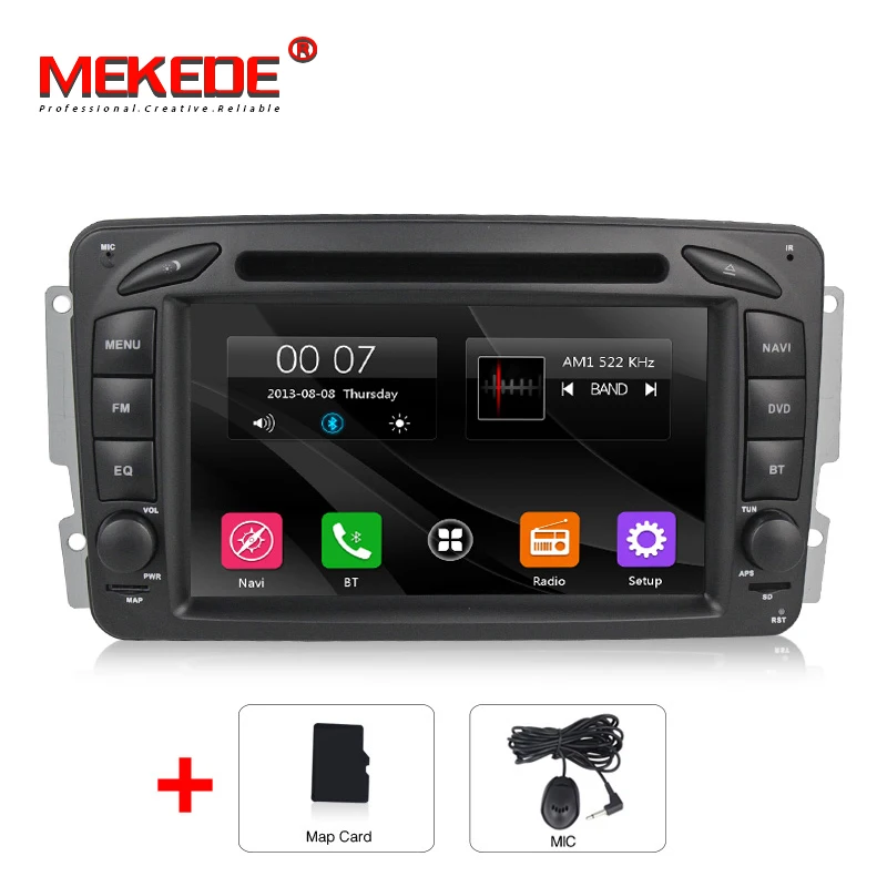Ёмкостный автомобильный dvd-плеер с экраном для Mercedes/Benz/CLK/W209/W203/W168/W208/W463/W170/Vaneo/Viano/Vito/E210/C208 FM gps радио - Цвет: CAR DVD