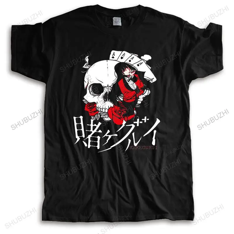 

Мужская хлопковая футболка с коротким рукавом, круглым вырезом и мангой