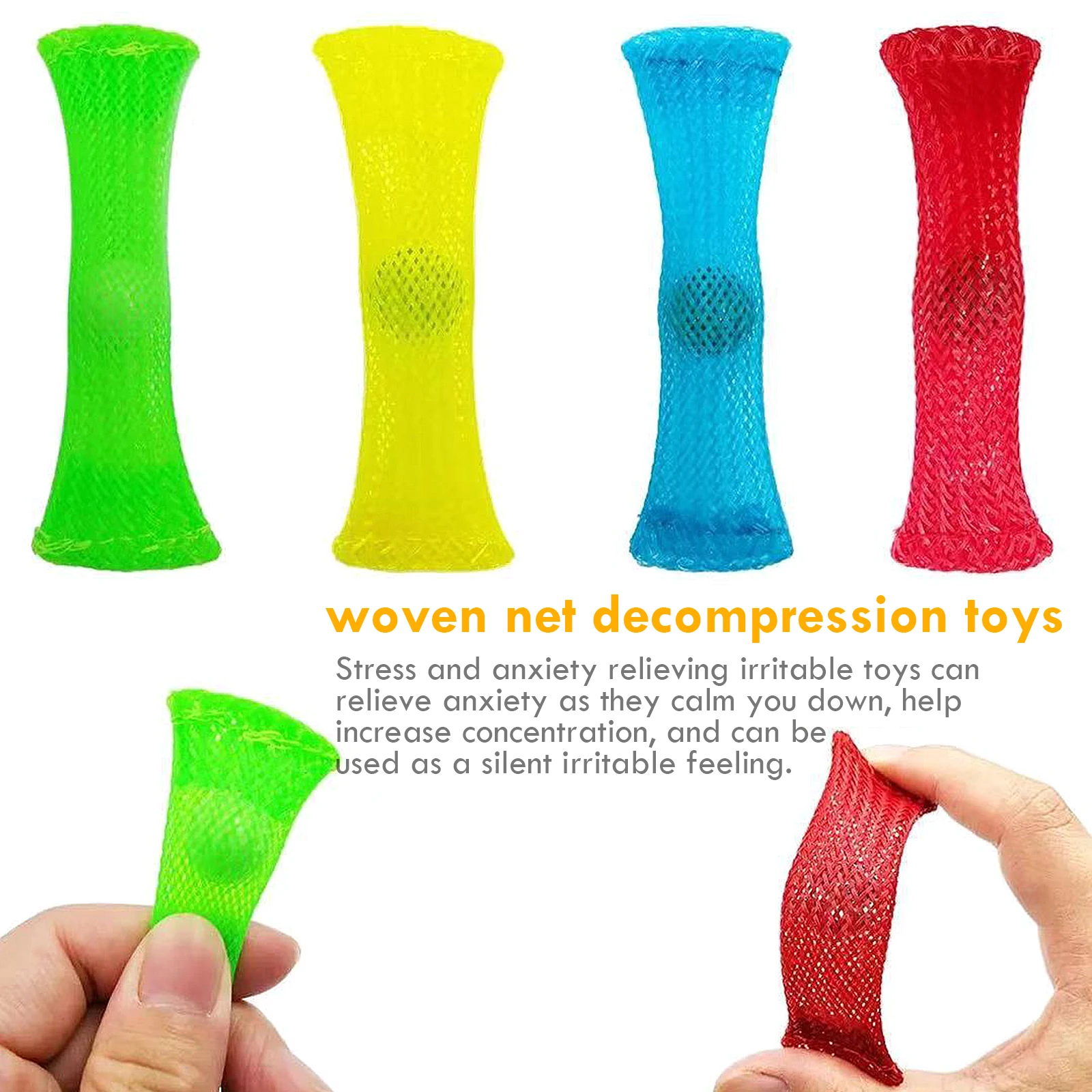 Bolas de canicas para aliviar el estr&eacute;s para ni&ntilde;os y adultos, juguetes de m&aacute;rmol para descompresi&oacute;n, ansiedad, TDAH, 1/5 Uds.-1