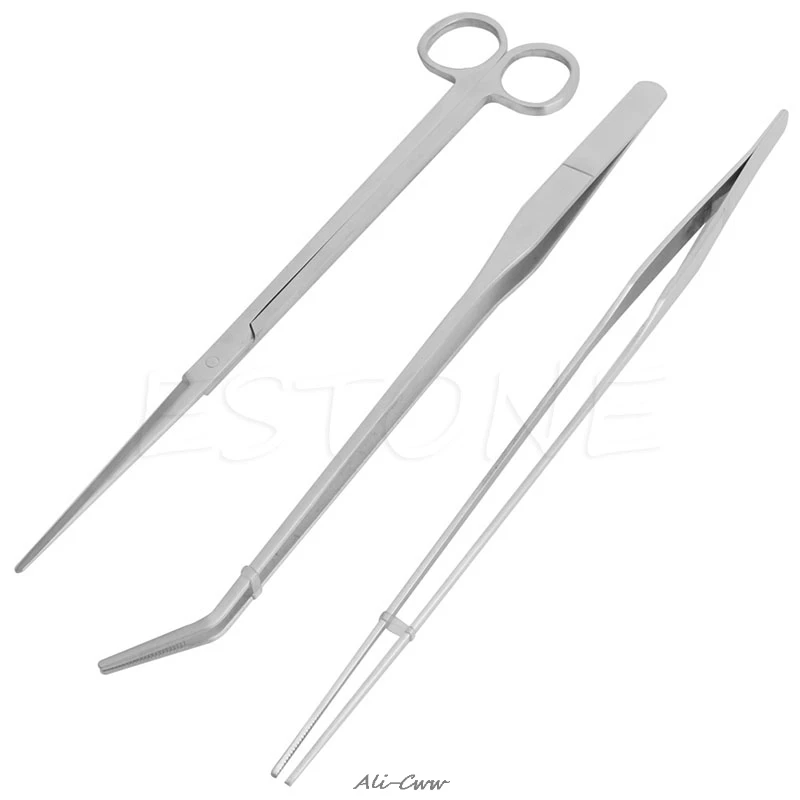 

3pcs/lot Aquarium Maintenance Tools Kit Tweezers Scissors For Live Plants Grass