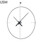 Металлические роскошные современные минималистские большие часы, бесшумные настенные часы в Испании, 3d, домашний Декор для дома, кухни, винтажные