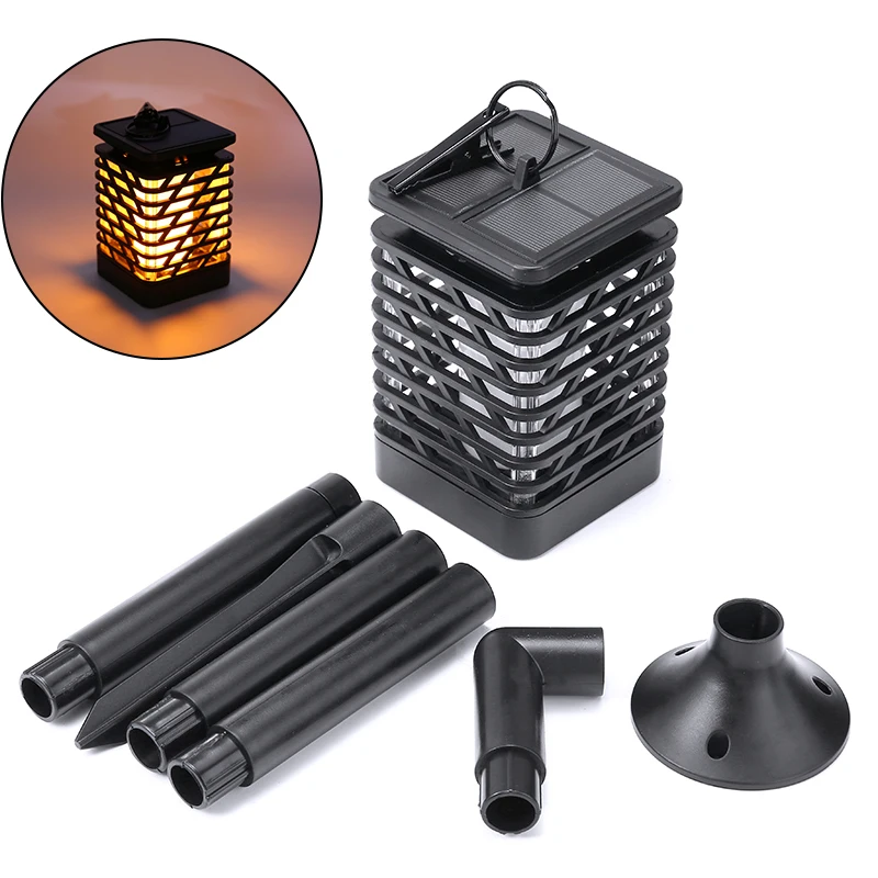 

Retro Solar Powered Flame Light 99 LED Flickering Light Home Garden Hanging Lantern Lamp Waterproof For Garden Yard Pathway