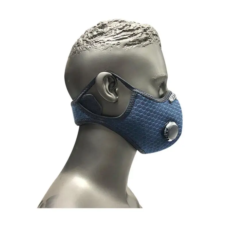 

Black Mask Dust And Fog Protection Breathing Pollution Activated PM2.5 With Activated Carbon Filter Face Mask Protective Mask
