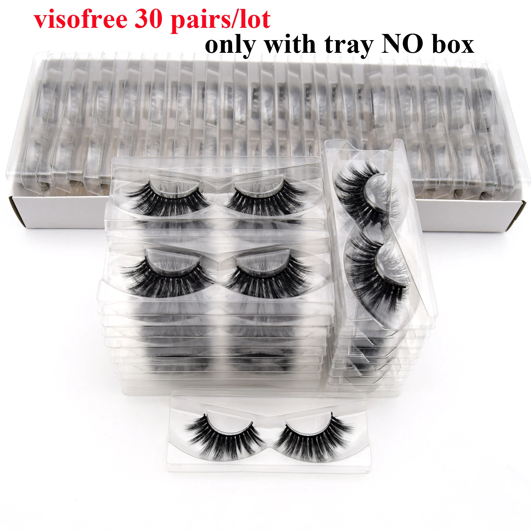 Ресницы Visofree 3D норковые 30 пар накладные ресницы веганские без жестокости