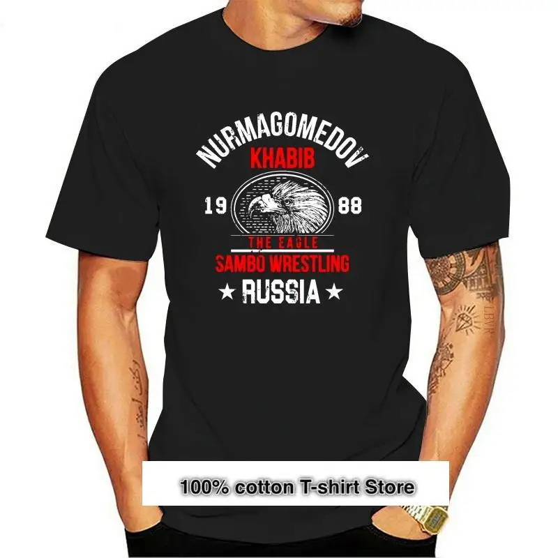 

Camiseta de Khabib Nurmagomedov, Top de águila, MMA, negra, Unisex, nueva