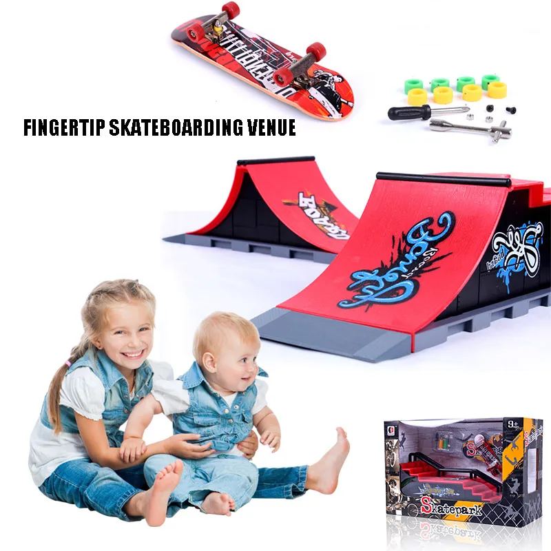Детский набор для скейтборда на пальцах скейт парк пандусы мини игровой реквизит