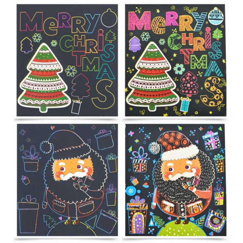 6 шт. рождественские украшения на Хэллоуин с рисунками палочки цвета радуги Набор