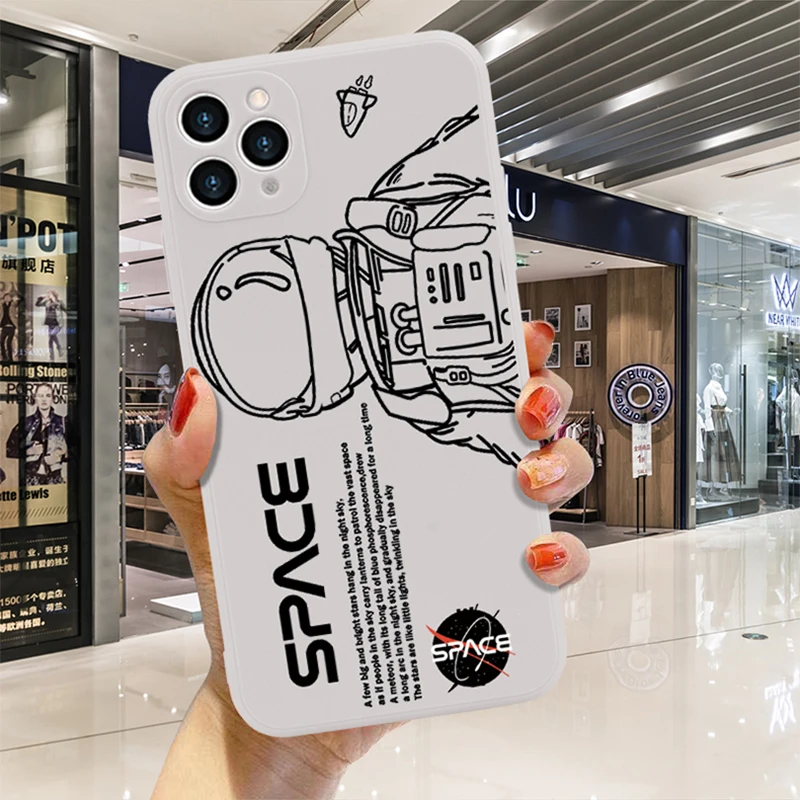 

Liquid Anti-fall For IPhone Case iPhone 12 11 Pro Mini 7 8 Plus XR X XS MAX Space Package Border AFY