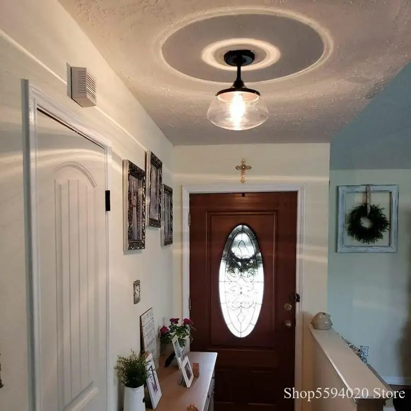 Ретро-Люстра В индустриальном стиле хрустальная лампа прозрачный стеклянный