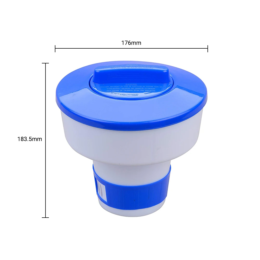 Floating Pool Chemical Dispenser Retractable Bromine Chlorine Tablet Holder Floater for Spa Hot Tub Swiming | Инструменты