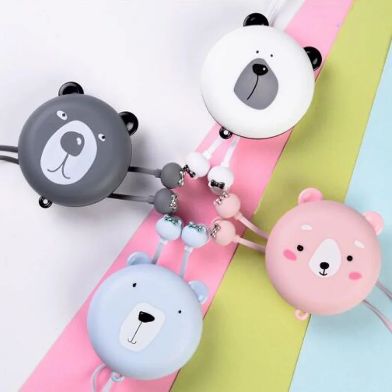 Милые проводные наушники в мультяшном стиле с микрофоном подходят для Xiaomi Samsung