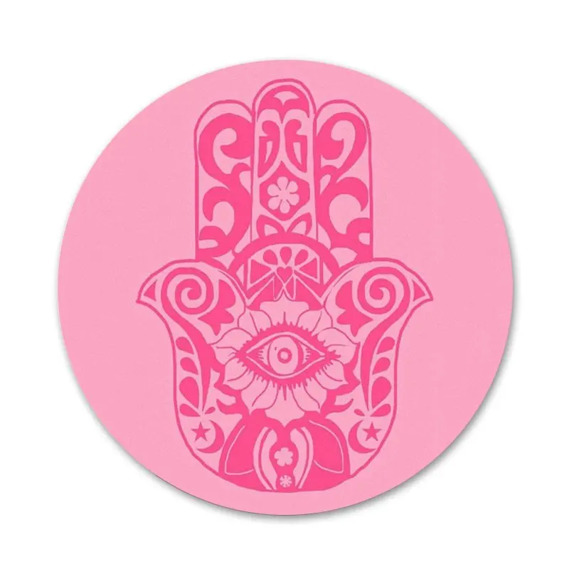 

Hamsa Hand of Fatima Printing Bling Cute Badge Brooch Pin Accessories For Clothes Backpack Decoration gift