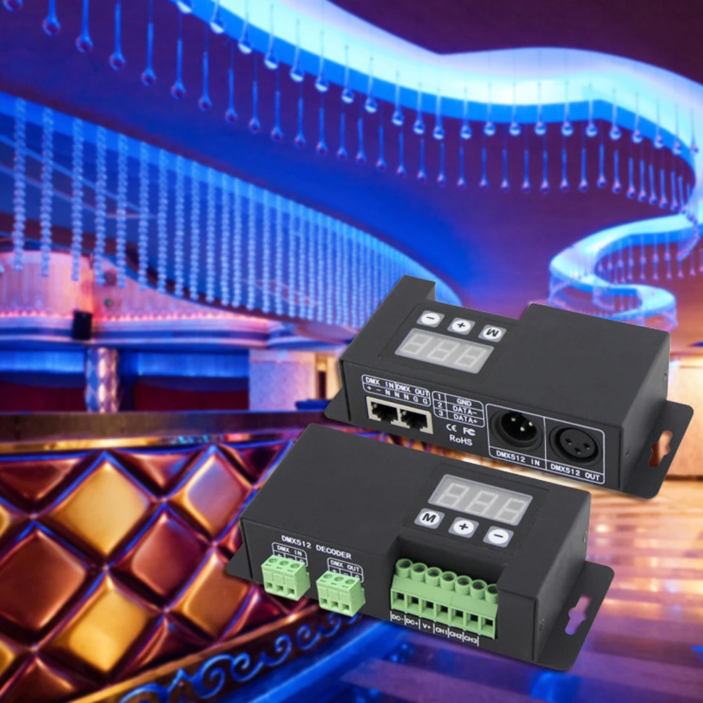 DC12V-24V DMX512 6A * 3CH выходной сигнал BC-853 DMX512/1990 контроллер декодера для RGB светодиодной