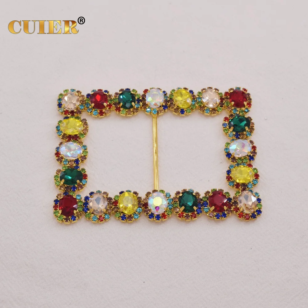 

CuiEr такой Изысканный многоцветный стеклянный эллипс Стразы прямоугольная пряжка для ремня обуви шитье Рукоделие хрустальные аксессуары Сд...