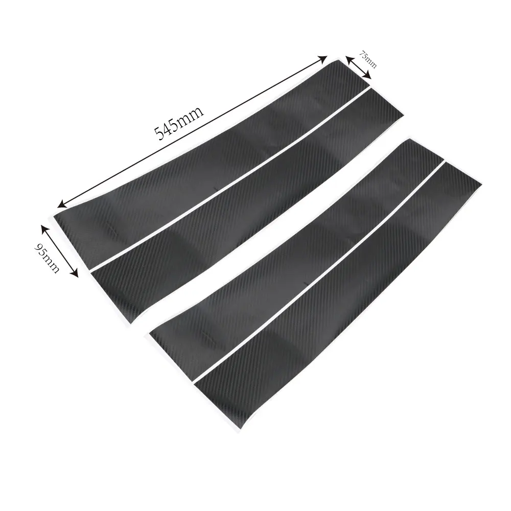 

Car Styling 4 piece/set Universal Anti-Scratch Stereo Carbon Fiber B-pillar Modified Car Stickers