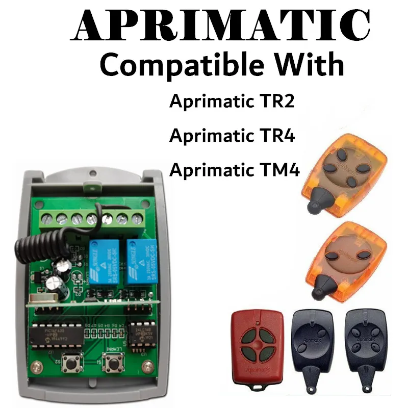 Aprimatic TR2 TR4 TM4 433 92 МГц Роллинг код гаражные ворота приемник 2 канала 12V 24V