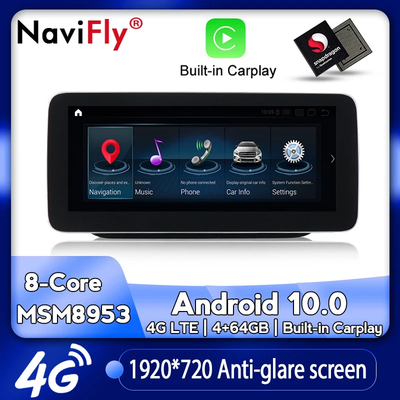 NaviFly Новый Android 10 автомобильный dvd Радио мультимедийный плеер для Mercedes Benz B class W246