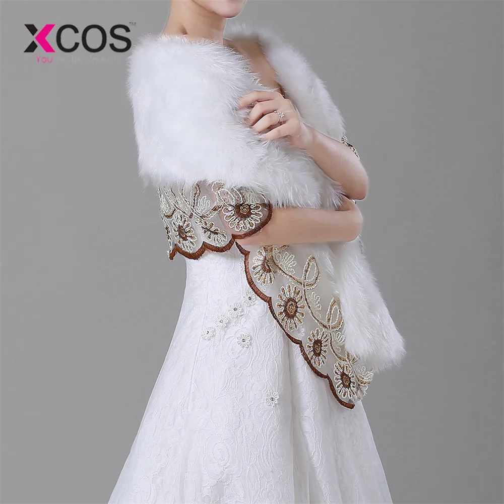 XCOS 2019 новая кружевная Шаль Свадебная шаль Осень Зима плюшевая утолщенное болеро