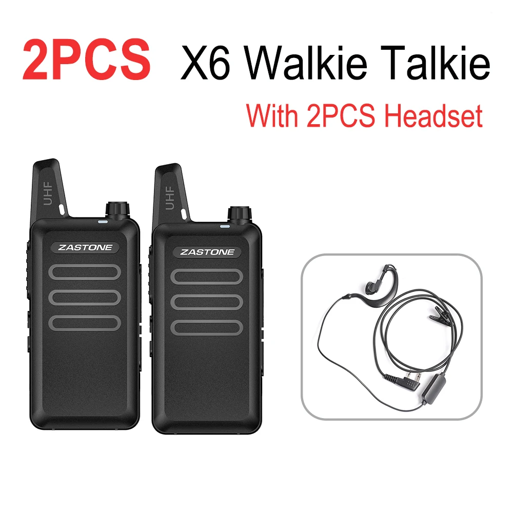 2pcs zastone x6 mini walkie talkie uhf two way radio fm ricetrasmettitore usb walkie talkie communicator ham cb stazione radio free global shipping