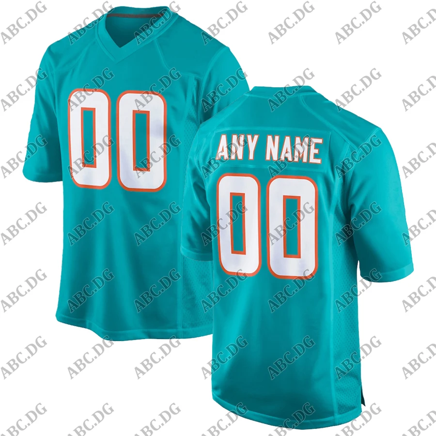 

Customized Stitch Men Women Kid Youth Miami Aqua Custom Game Jersey Any Name Any Number 4XL 5XL 6XL