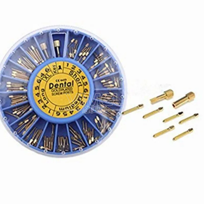 120 шт. стоматологические стержни из нержавеющей стали/Золотые для винтов