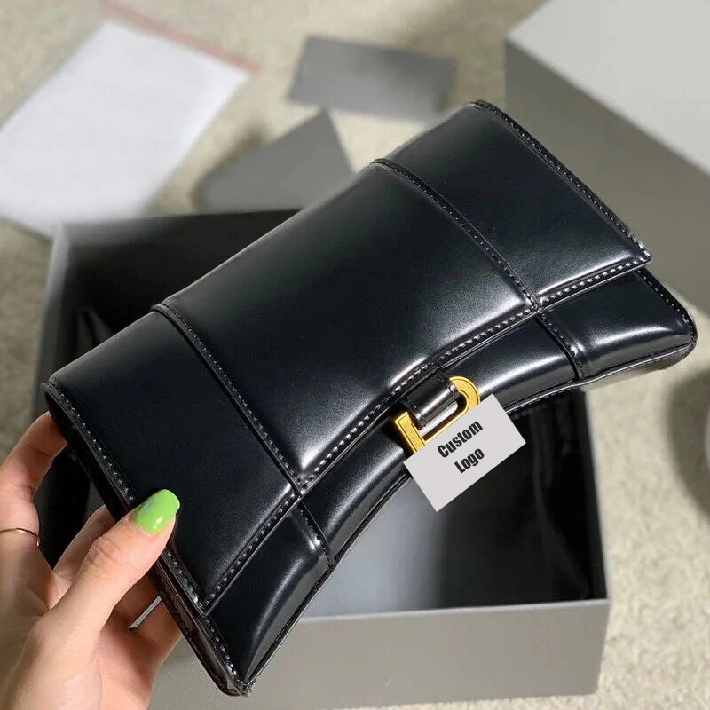 

Luxury Brand Design B Letter Hourglass Bag Crocodile Pattern Designer Crossbody Bags for Women 2021 Leather Shoulder Bag Purse