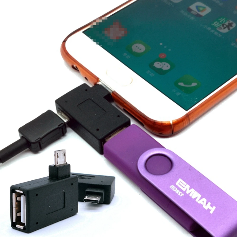 

Кабель-адаптер Micro USB OTG, 90 градусов, левый и правый угол, Micro USB 2.0 хост-адаптер OTG, конвертер для телефонов Android, планшетов, ПК