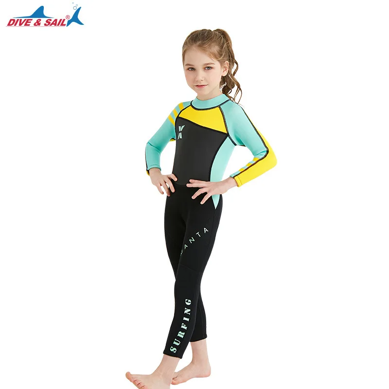 Kids Wetsuits 3mm Neoprene Children's Wetsuit for Boys girls Swimming Diving Rash Guard Surfing