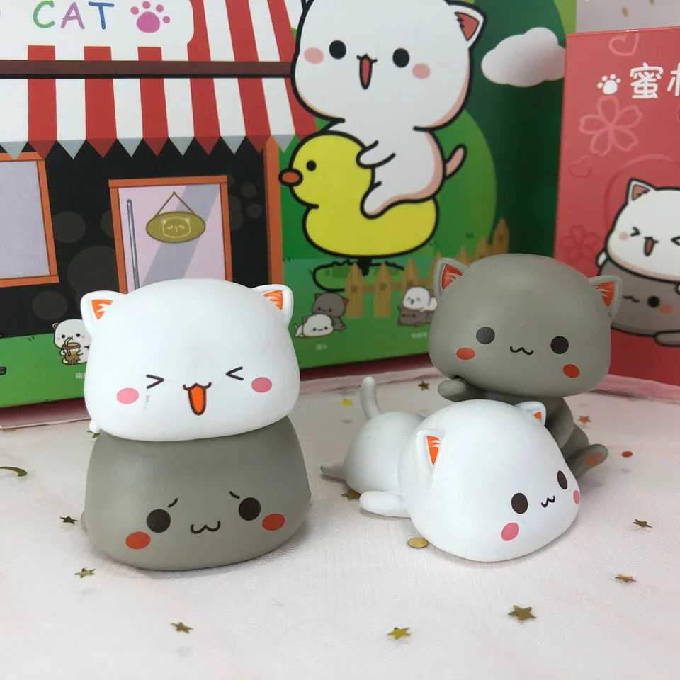 Скидка 8 шт./компл. Mitao кошка, сезон 2, игрушки, счастливая кошка, милая кошка Mitao, серия 2, фигурка-сюрприз, кукла, домашний декор