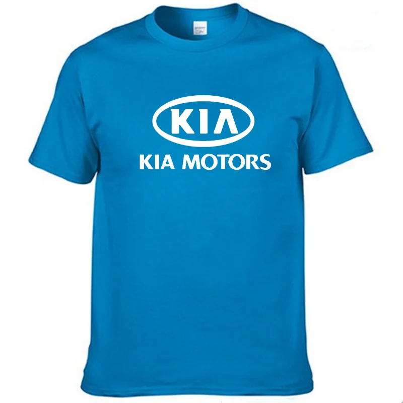 Мужская футболка с коротким рукавом и логотипом автомобиля KIA motors летняя