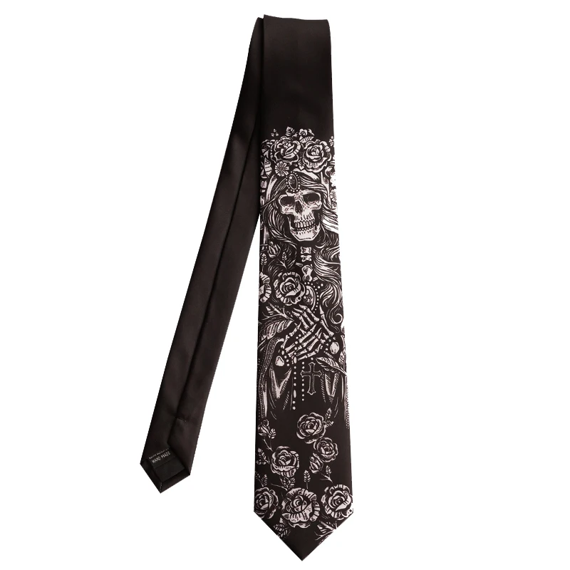 Европейская и американская мода галстуки 7 см для скейтборда унисекс черные