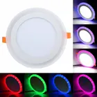 Оптовая продажа с завода, белый + RGB светодиодный панельный светильник и пульт дистанционного управления 6 Вт9 Вт16 Вт24 Вт, Встраиваемый светодиодный потолочный светильник, акриловая панель