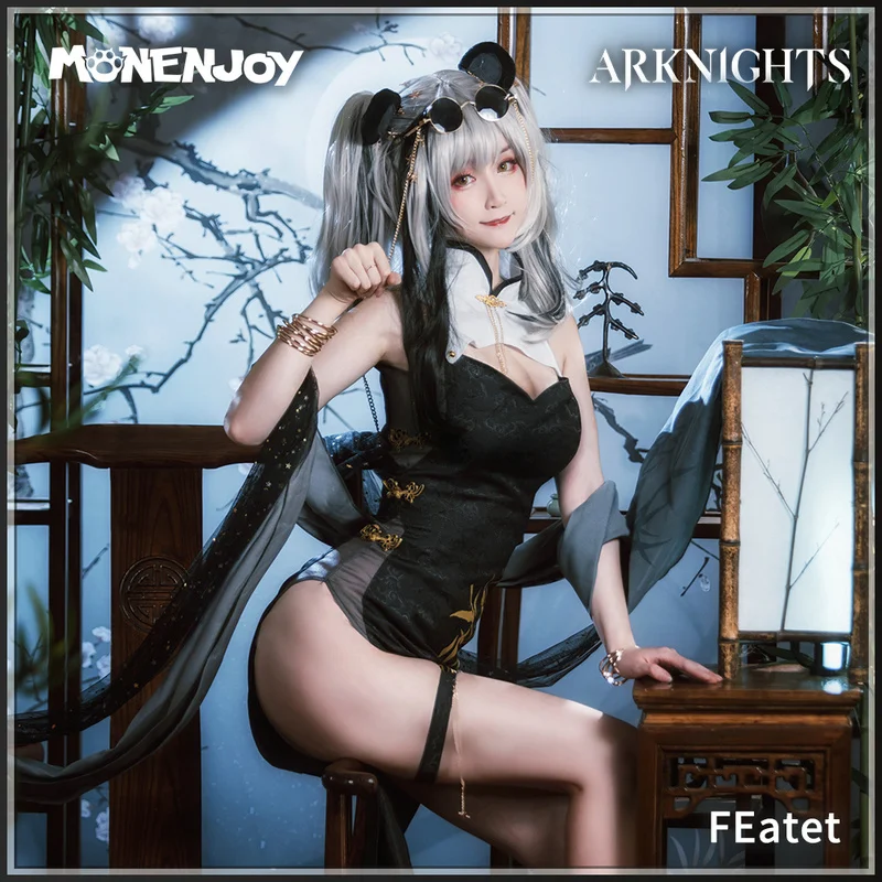 

Monenjoy Arknights FEatet Cosplay Costume Ambience Synesthesia Game Cos Cheongsam Sets