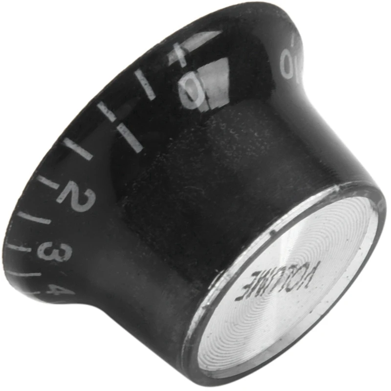

Guitar Knobs 2 Volumes and 2 Tones Silver Top Hat Bell & 8Pcs Guitar Strap Lock Security Straplocks Buttons Guitar Strap