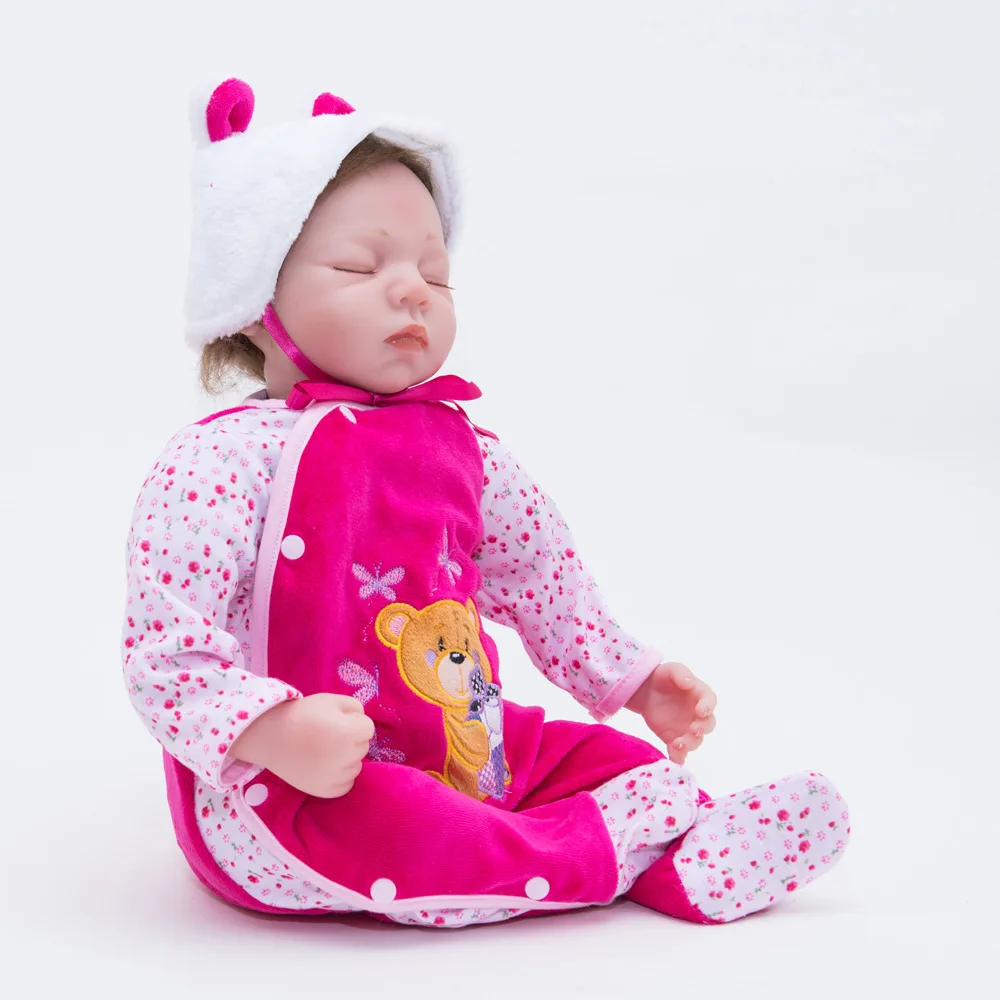 

Reborn Baby Rebirth Doll Toy Soft Rubber Belly Closed Eyes Doll Reborn Baby Doll Real Baby Small Dolls