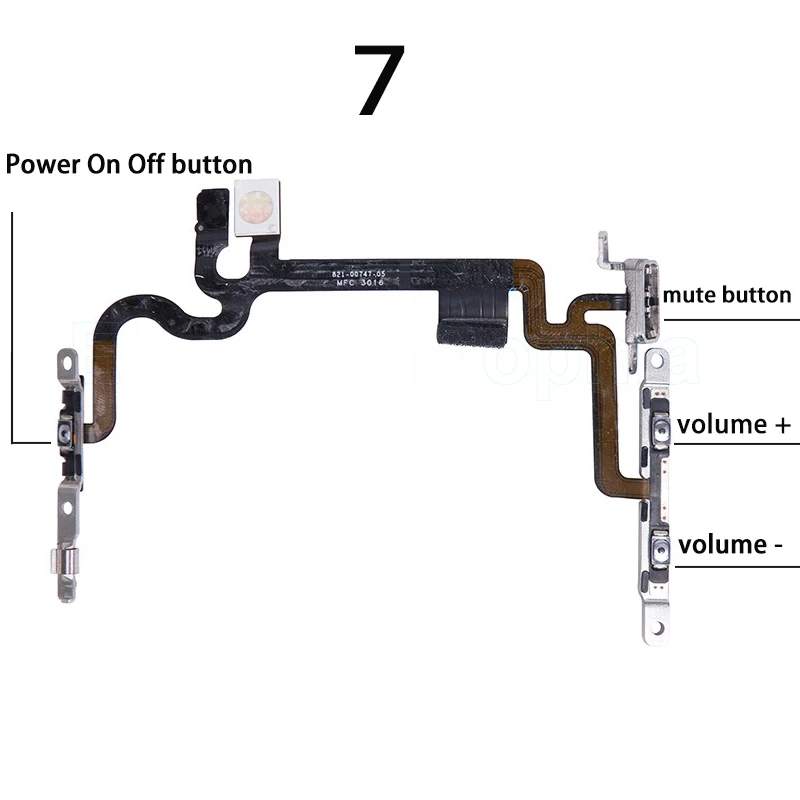 Кнопка включения и выключения громкости клавиша лента гибкий кабель для iPhone 7 8 Plus