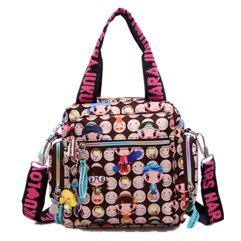 Mother bag New+Harajuku Doll key chain waterproof nylon handbag ladies one shoulder cartoon cross-body bags Handbags | Багаж и сумки