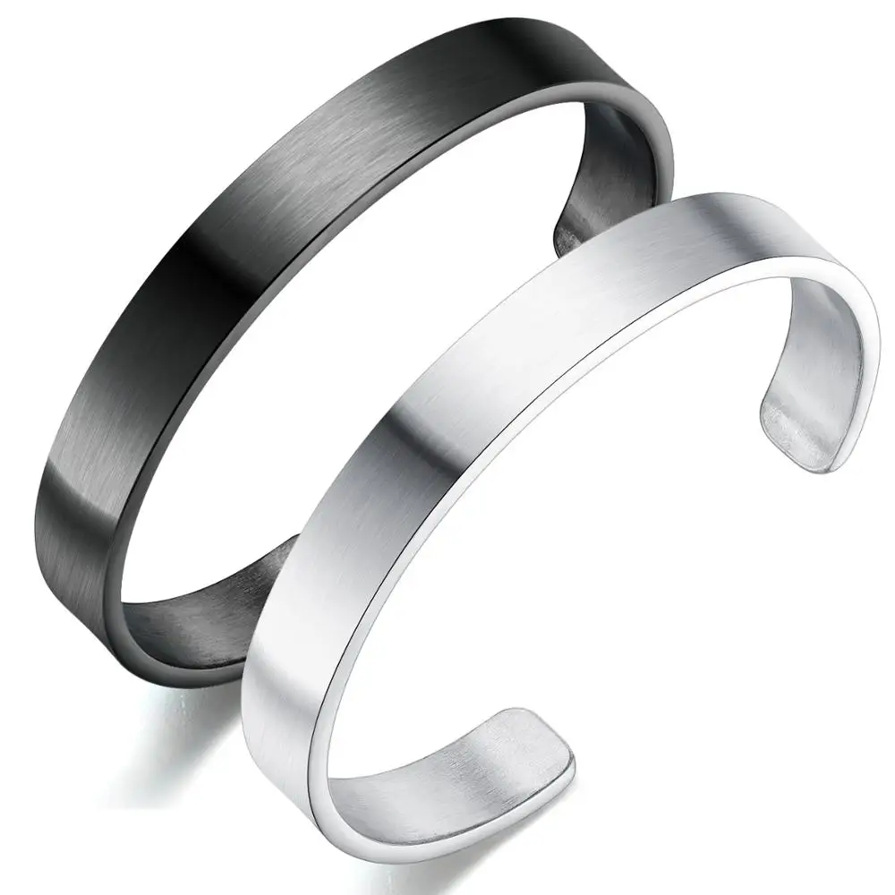 

2020 New 2.3mm Cuff Bangle Stainless Steel Men Cuff Bracelet for Man Woman Fashion Jewelry Wholesale