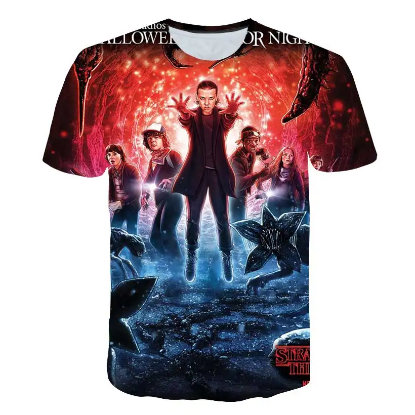 

Stranger Things 3D T Shirts Casual Men Women Children Fashion Short Sleeve Hip Hop Boy girl Kids Printed T-shirt Interesting Top