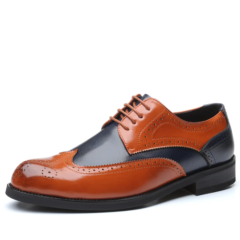 

Color matching business casual shoes men's British fashion pointed men's shoes