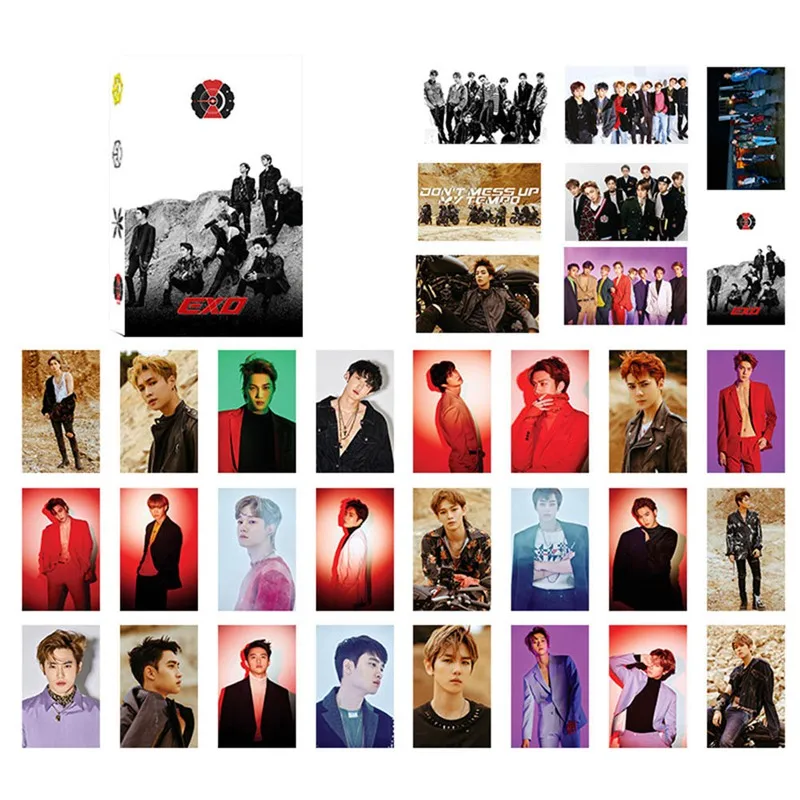 Альбом KPOP EXO LOVE SHOT самодельная бумажная карта Lomo фотооткрытка Постер HD модные