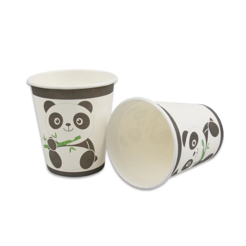 10 шт./Лот бумажные чашки в виде панды детские принадлежности для дня рождения