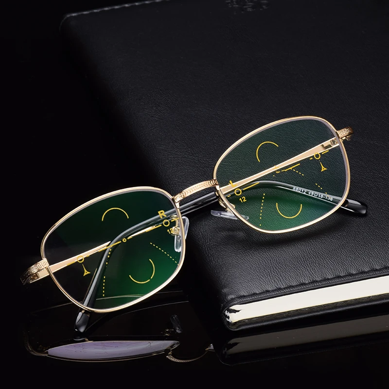 Прогрессивные очки с диоптриями Для мужчин по рецепту Оптические Близорукость