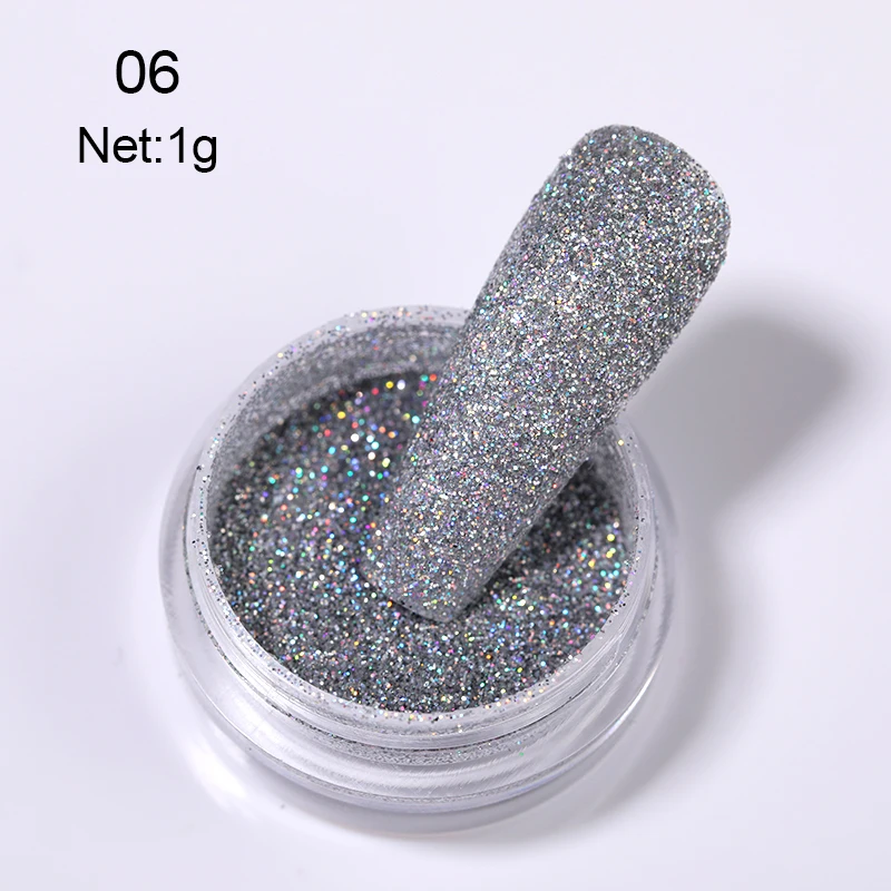 20 г Блестящий Порошок для дизайна ногтей цветной Золотой Красный Серебряный